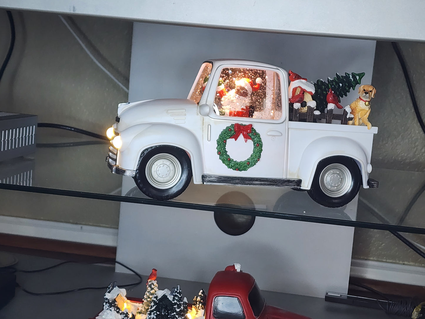 Santa in Glitter Globe Truck