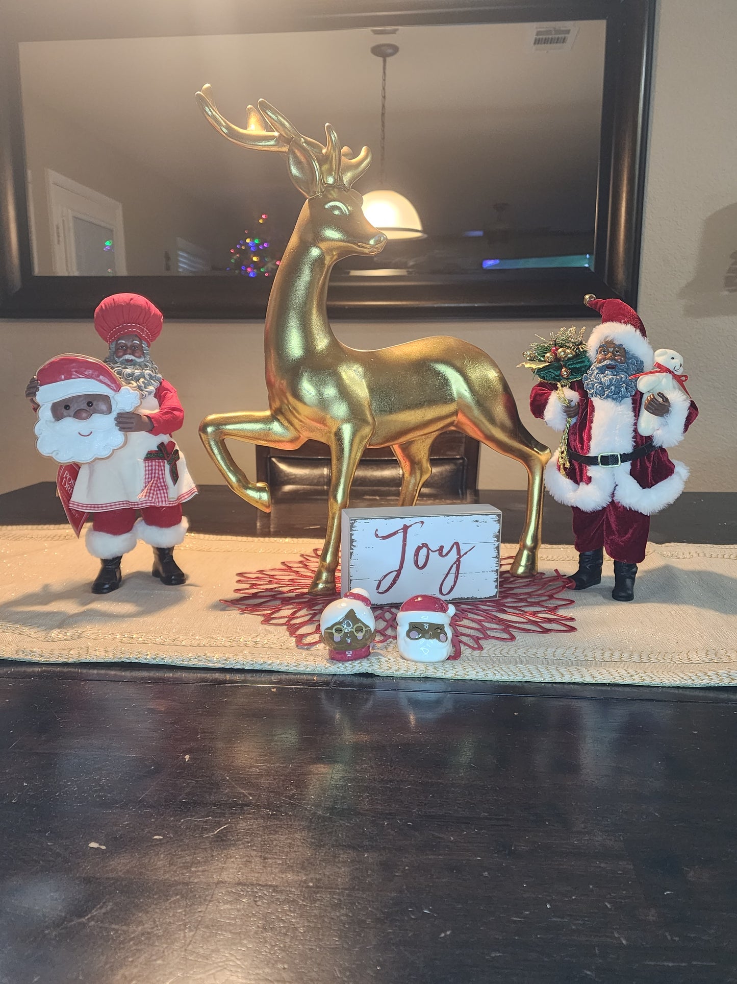 Black Santa and Mrs. Claus Salt and Pepper Shakers