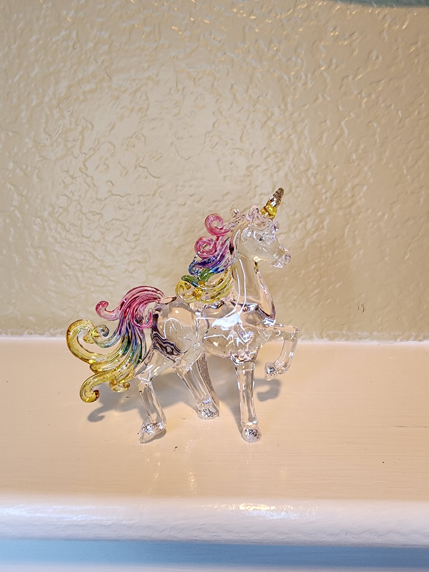 Unicorn Ornament with Multi Color Mane Ornament