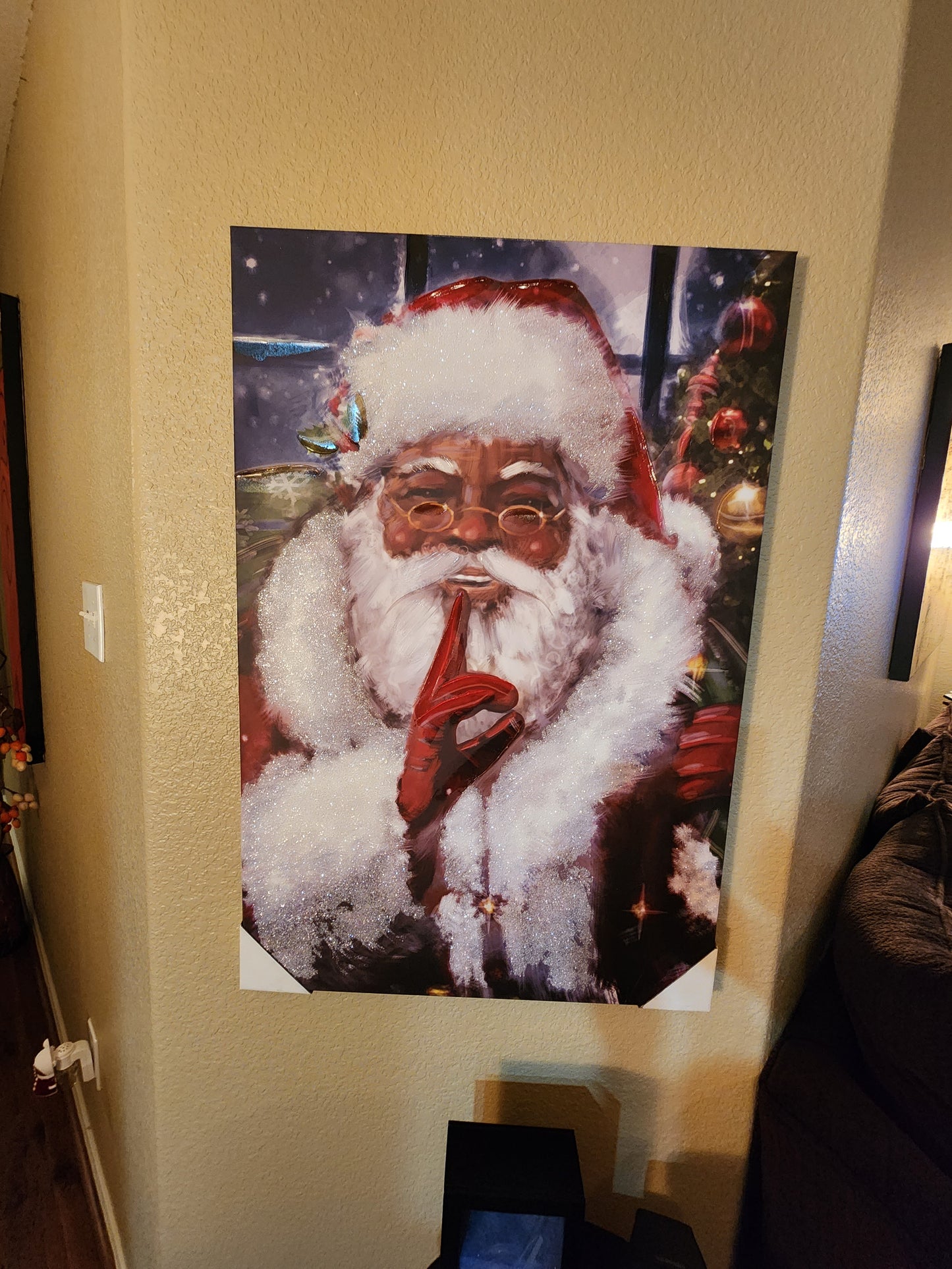 Shushing Santa Art