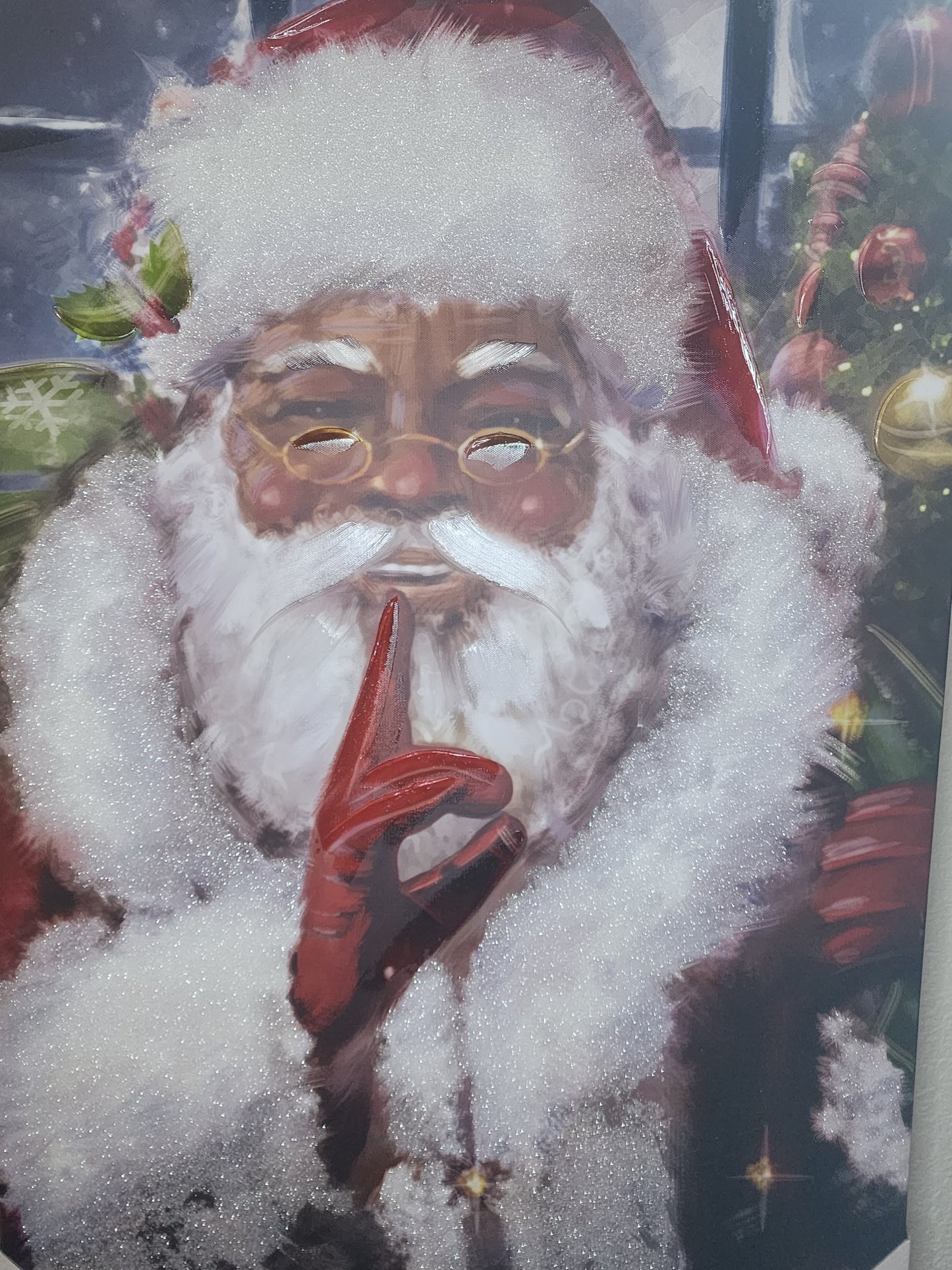 Shushing Santa Art