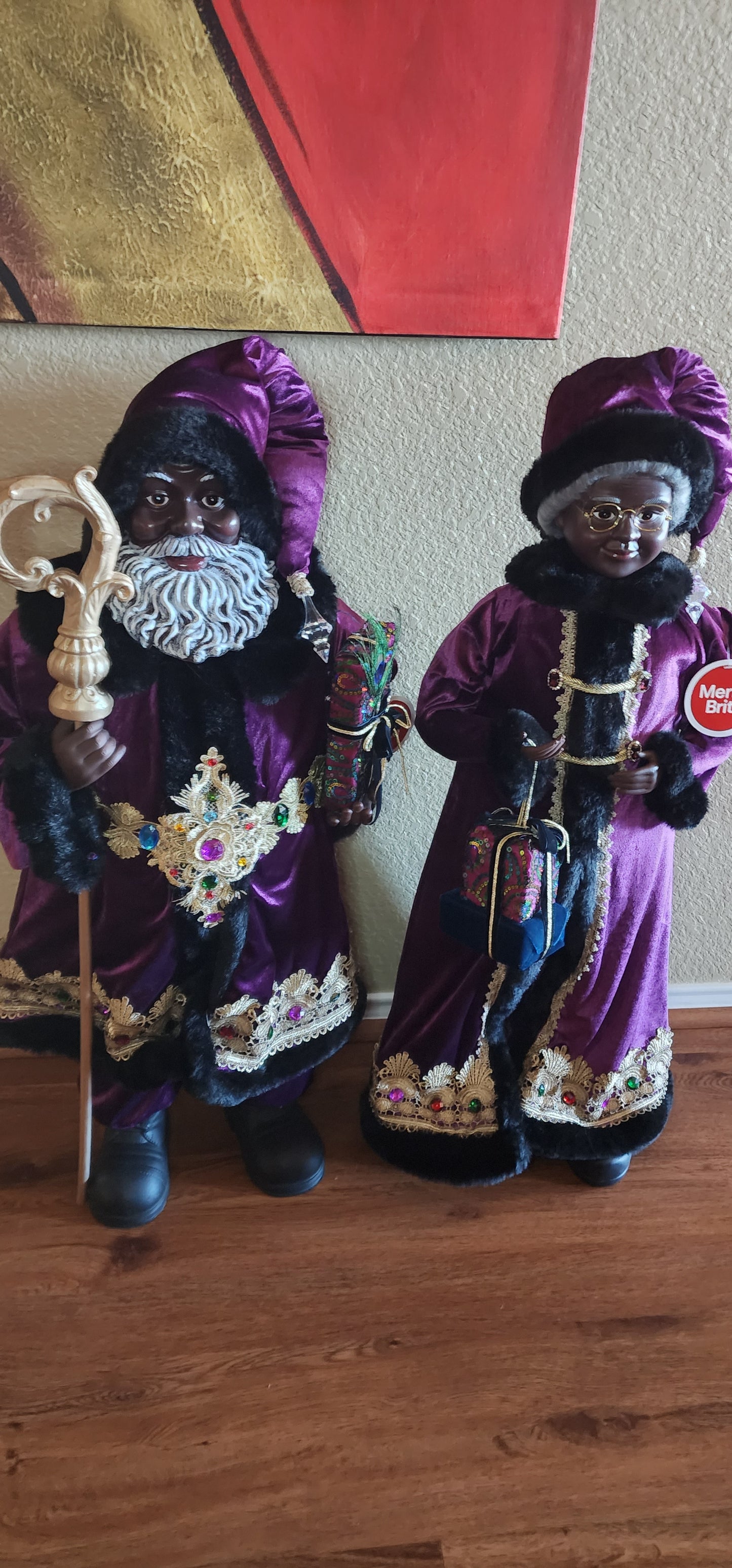 Mr. And Mrs. Claus in Purple