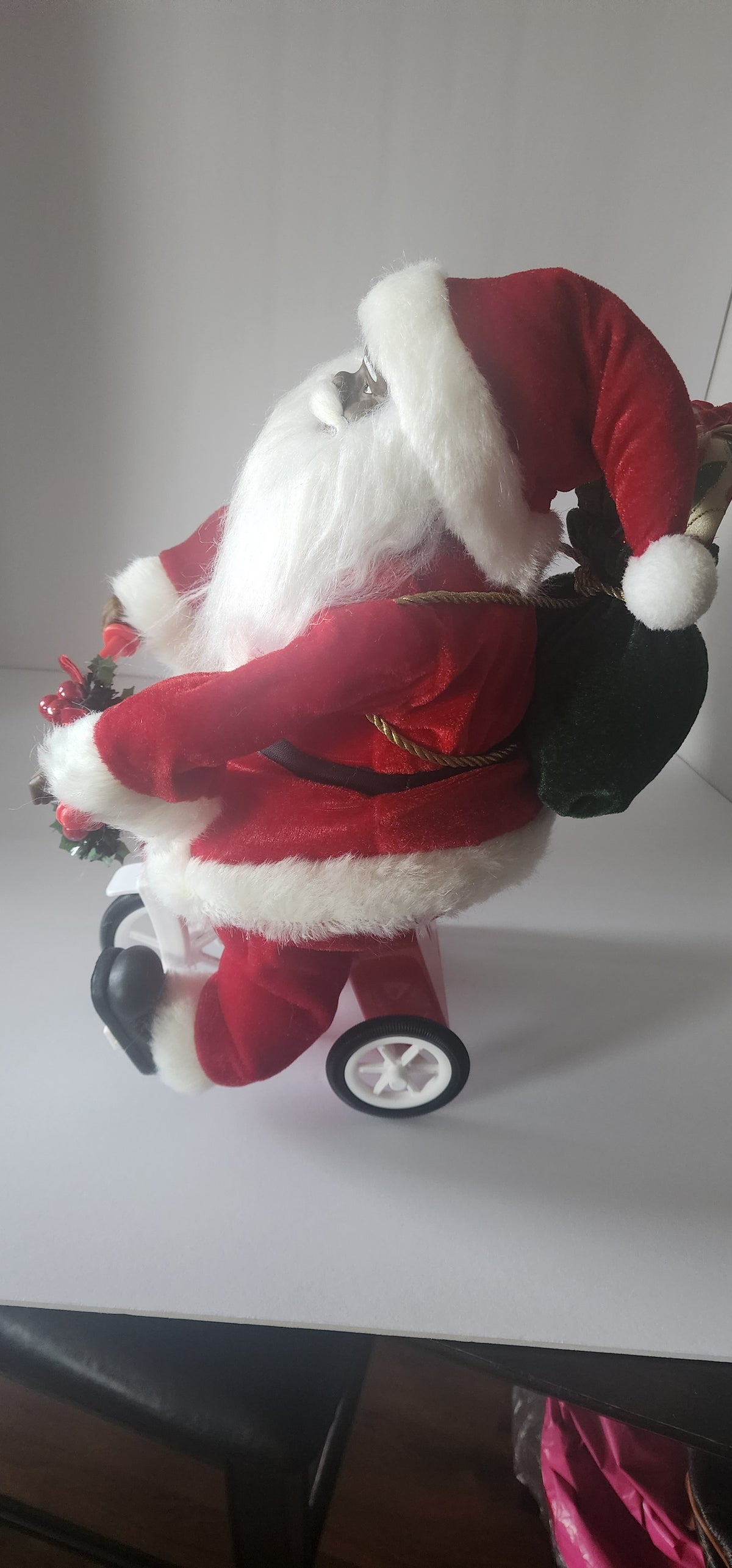 Bicycling Black Santa
